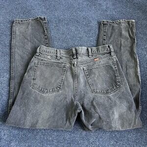 Vintage Rustler Jeans Mens 34x32 Denim Straight Leg Charcoal Wash Baggy Pants